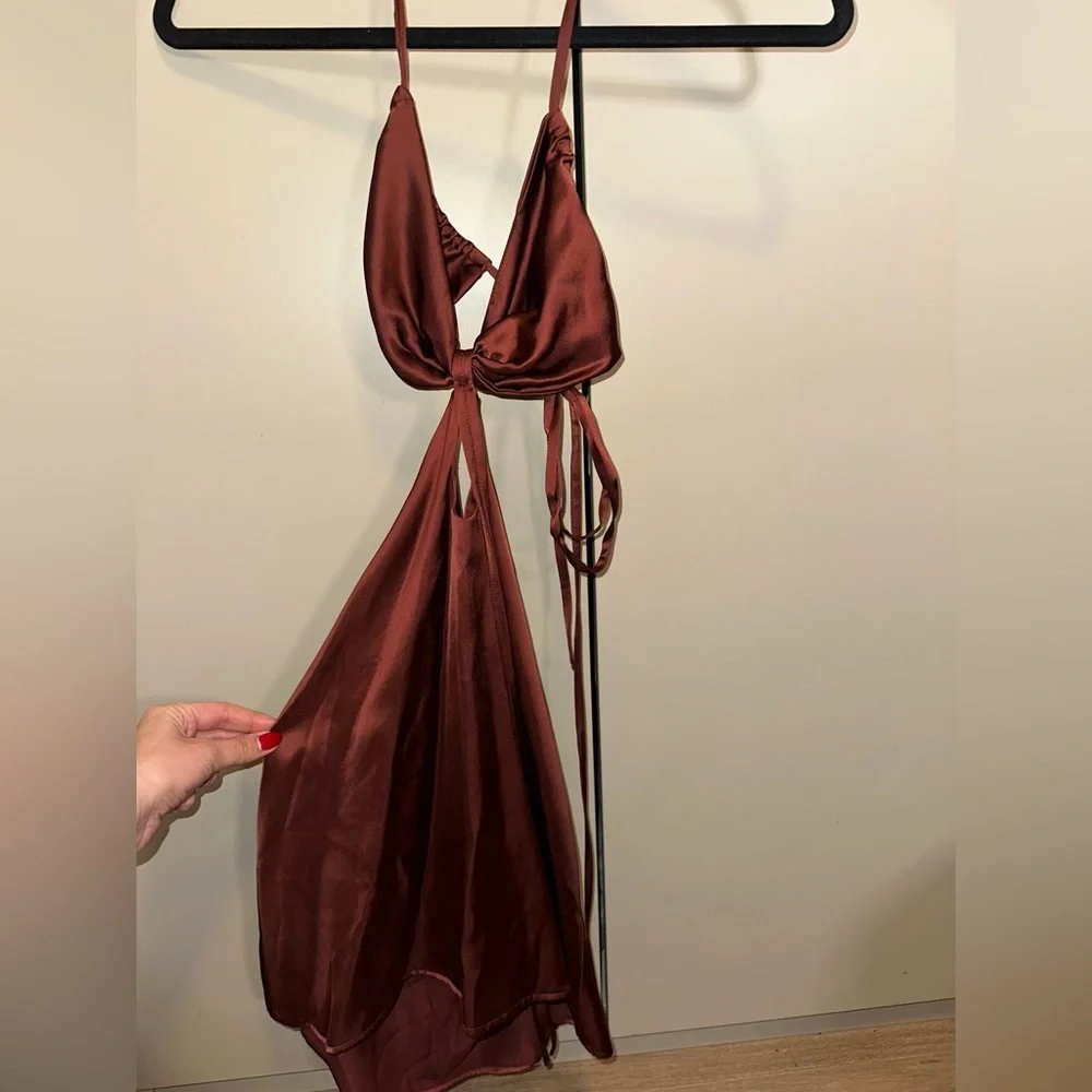 NWOT Arcina Ori Arya Cut Out Dress in Rust size XS - Picture 6 of 9